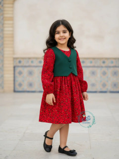 ست جلیقه و پیراهن لینن نیلا