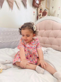 پیراهن لیننکرکی گل ریز