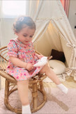 پیراهن لیننکرکی گل ریز