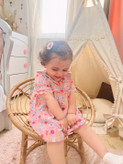 پیراهن لیننکرکی گل ریز