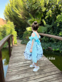 پیراهن مجلسی تور دخترانه دریا